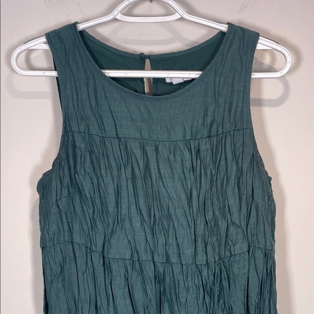 J. JILL Emerald Green Tiered Maxi Dress, M - Picture 4 of 9